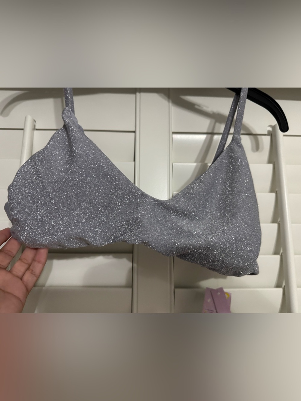 Target Metallic Silver Sparkle bralette